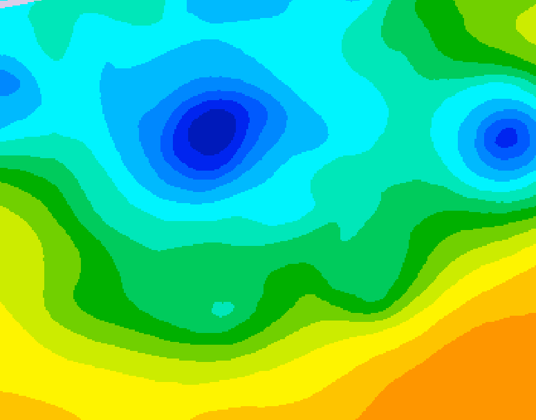 GDPS 500 millibar geopotential height 078 hour forecast chart for Canada based on 2025/04/19 1200Z data