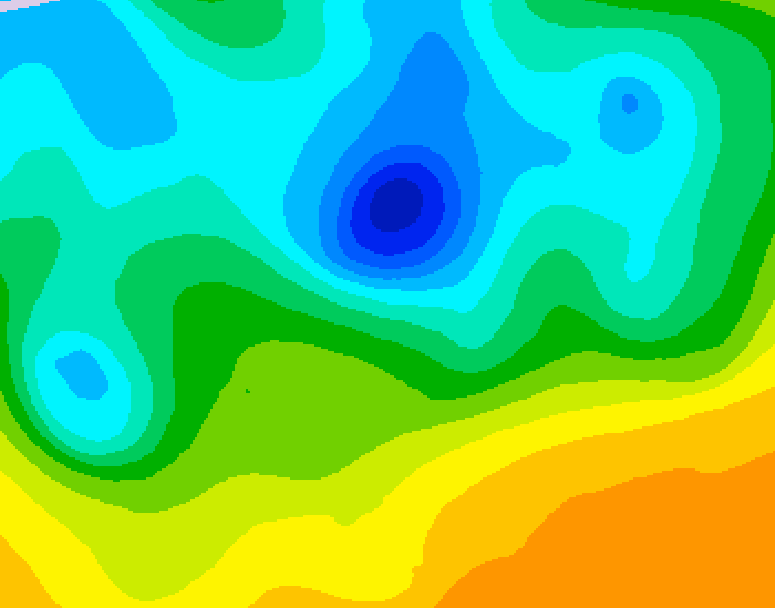 GDPS 500 millibar geopotential height 150 hour forecast chart for Canada based on 2025/04/19 1200Z data