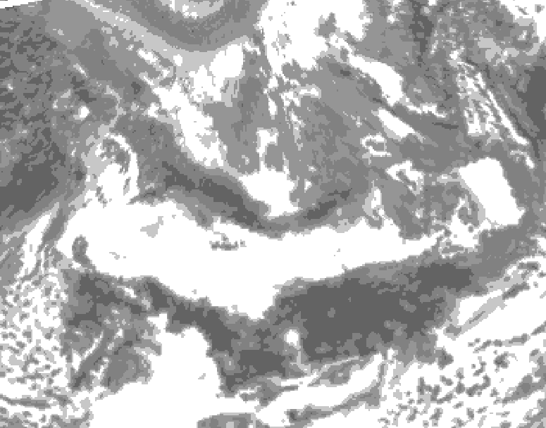 GDPS total cloud 186 hour forecast chart for Canada based on 2025/04/19 0000Z data