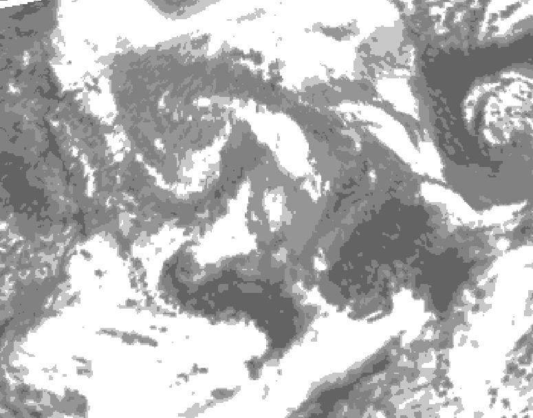 GDPS total cloud 078 hour forecast chart for Canada based on 2025/04/19 1200Z data