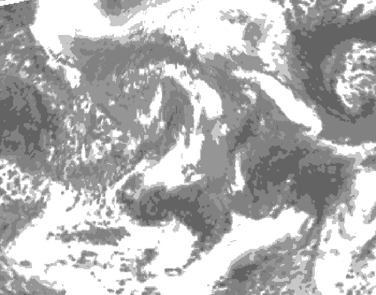 GDPS total cloud 084 hour forecast chart for Canada based on 2025/04/19 1200Z data