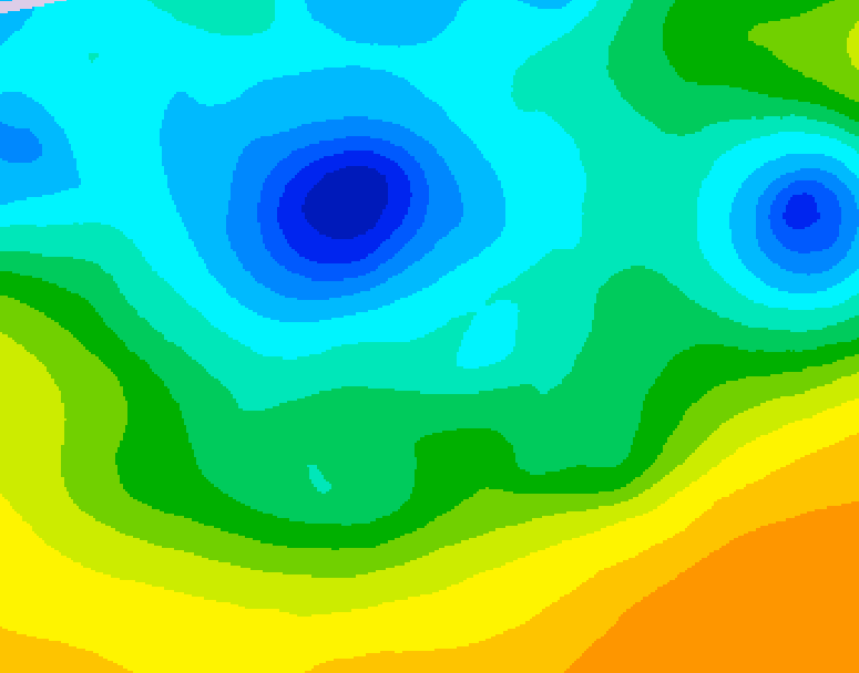 GDPS 500 millibar geopotential height 066 hour forecast chart for Canada based on 2025/04/20 0000Z data