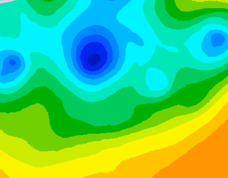 GDPS 500 millibar geopotential height 096 hour forecast chart for Canada based on 2025/04/20 0000Z data