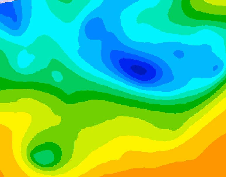 GDPS 500 millibar geopotential height 186 hour forecast chart for Canada based on 2025/04/20 0000Z data