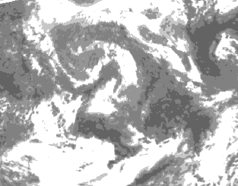 GDPS total cloud 066 hour forecast chart for Canada based on 2025/04/20 0000Z data