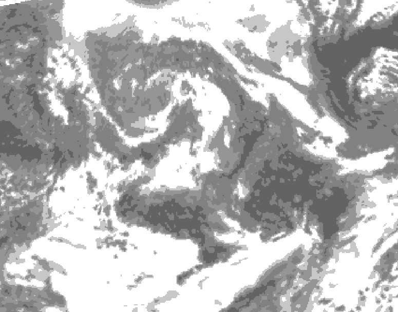 GDPS total cloud 054 hour forecast chart for Canada based on 2025/04/20 1200Z data