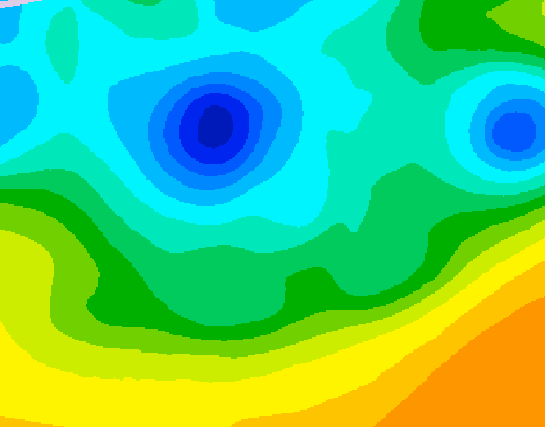 GDPS 500 millibar geopotential height 048 hour forecast chart for Canada based on 2025/04/21 0000Z data