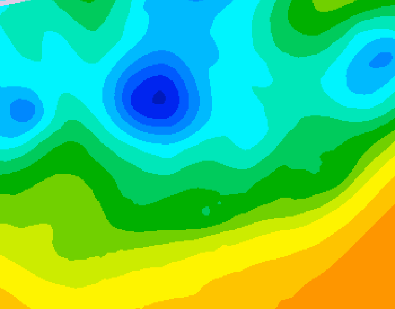 GDPS 500 millibar geopotential height 072 hour forecast chart for Canada based on 2025/04/21 0000Z data