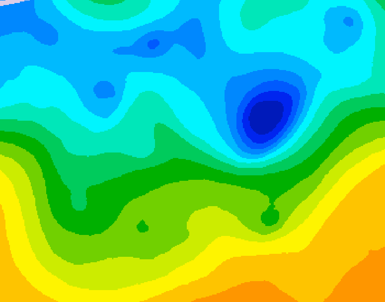 GDPS 500 millibar geopotential height 162 hour forecast chart for Canada based on 2025/04/21 0000Z data