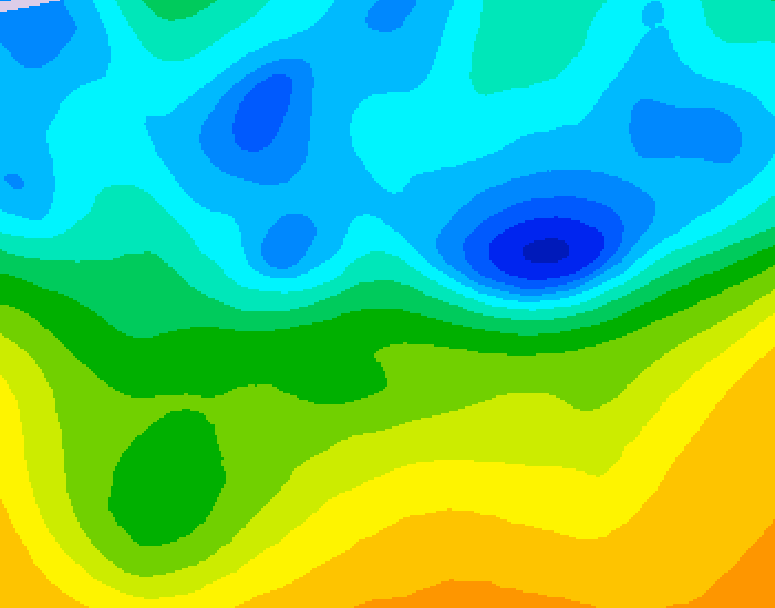 GDPS 500 millibar geopotential height 150 hour forecast chart for Canada based on 2025/04/21 1200Z data