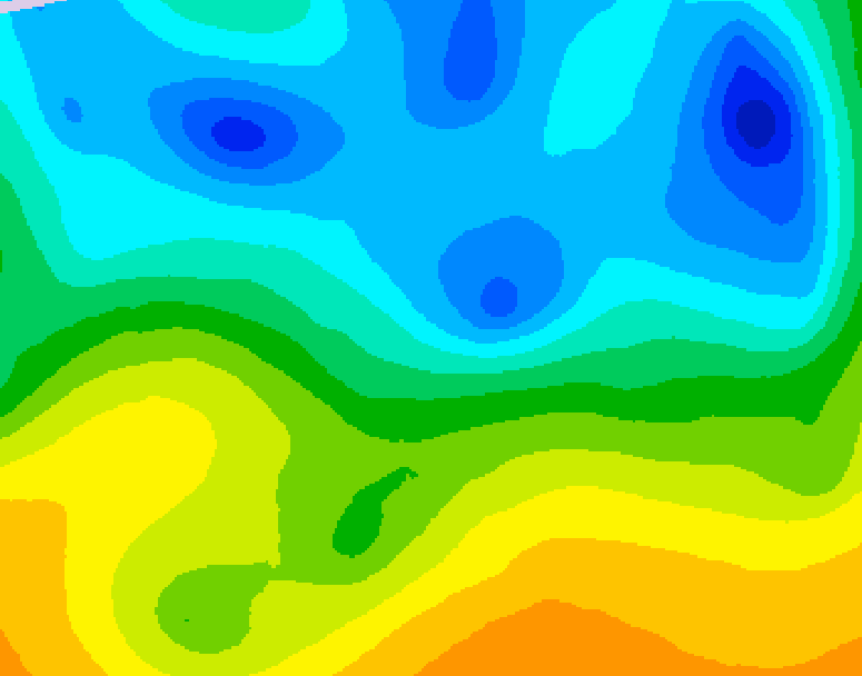 GDPS 500 millibar geopotential height 198 hour forecast chart for Canada based on 2025/04/21 1200Z data