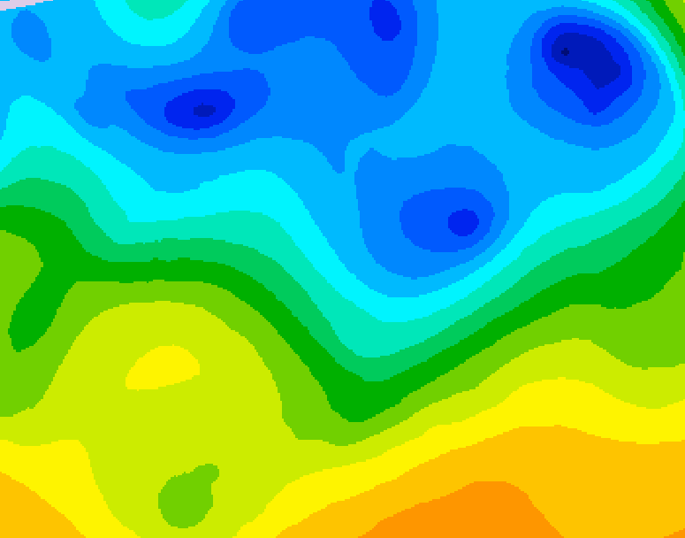 GDPS 500 millibar geopotential height 216 hour forecast chart for Canada based on 2025/04/21 1200Z data