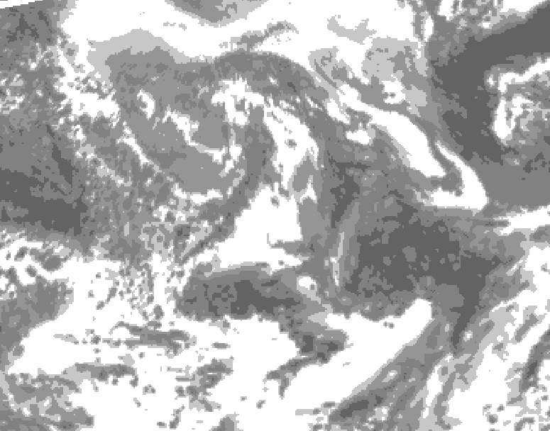 GDPS total cloud 048 hour forecast chart for Canada based on 2025/04/21 0000Z data