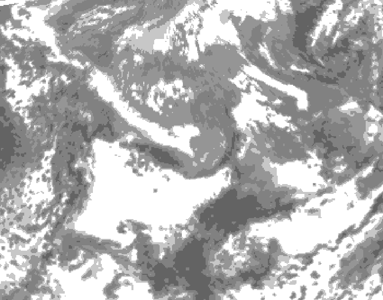 GDPS total cloud 114 hour forecast chart for Canada based on 2025/04/21 0000Z data