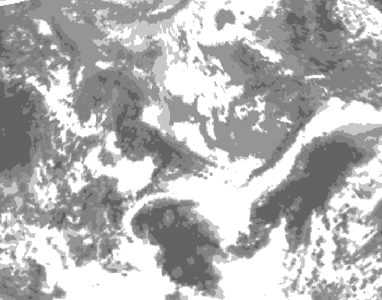 GDPS total cloud 162 hour forecast chart for Canada based on 2025/04/21 0000Z data