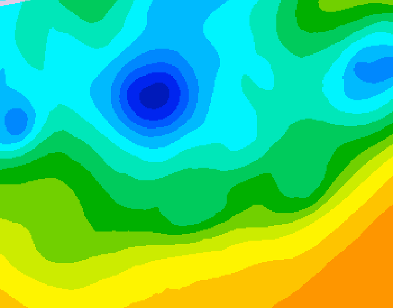 GDPS 500 millibar geopotential height 042 hour forecast chart for Canada based on 2025/04/22 0000Z data