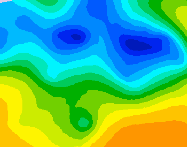 GDPS 500 millibar geopotential height 204 hour forecast chart for Canada based on 2025/04/22 0000Z data