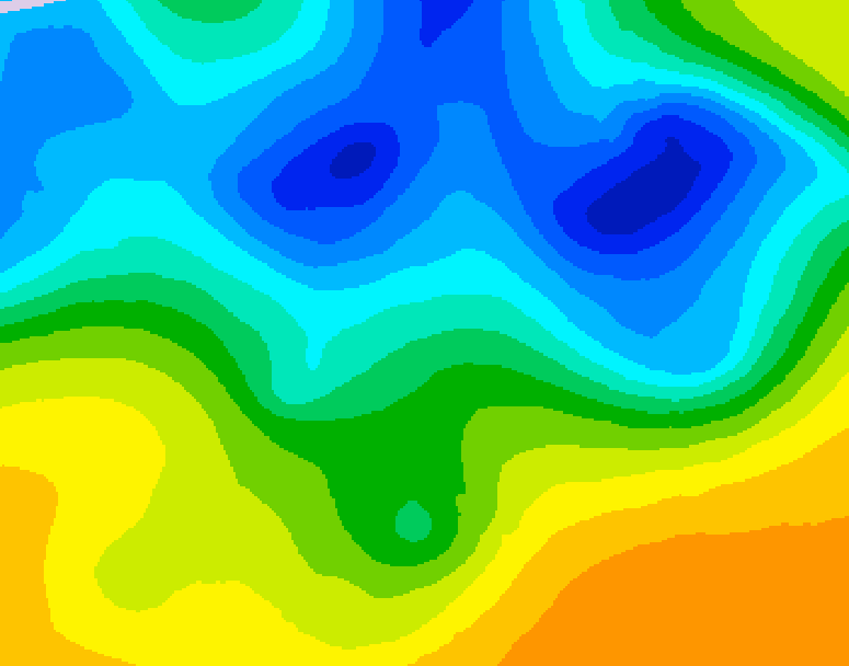 GDPS 500 millibar geopotential height 216 hour forecast chart for Canada based on 2025/04/22 0000Z data