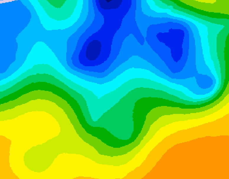 GDPS 500 millibar geopotential height 228 hour forecast chart for Canada based on 2025/04/22 0000Z data