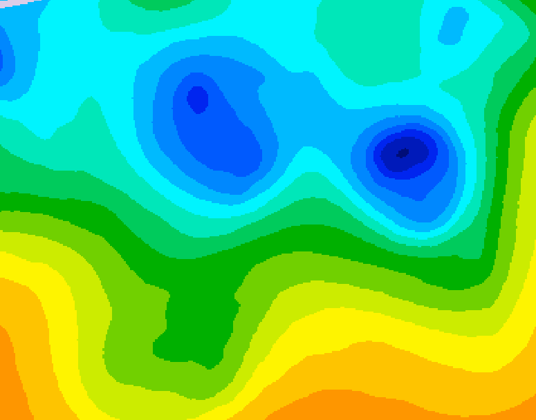 GDPS 500 millibar geopotential height 150 hour forecast chart for Canada based on 2025/04/22 1200Z data