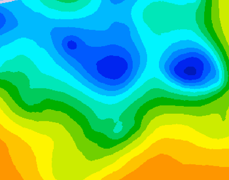 GDPS 500 millibar geopotential height 174 hour forecast chart for Canada based on 2025/04/22 1200Z data