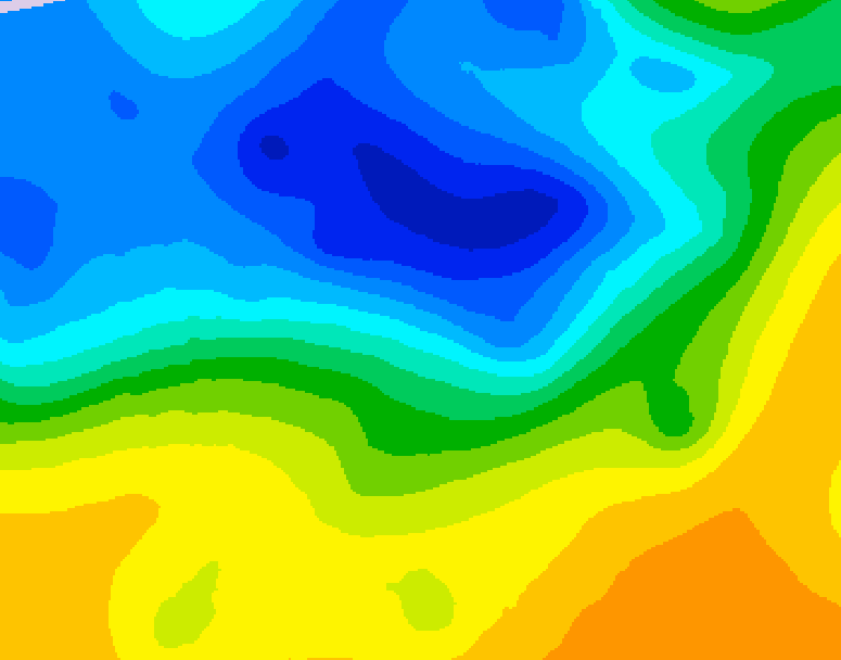 GDPS 500 millibar geopotential height 228 hour forecast chart for Canada based on 2025/04/22 1200Z data
