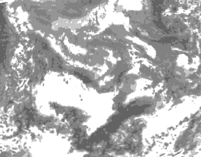 GDPS total cloud 090 hour forecast chart for Canada based on 2025/04/22 0000Z data