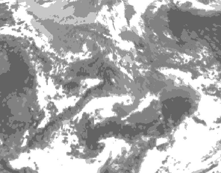 GDPS total cloud 204 hour forecast chart for Canada based on 2025/04/22 0000Z data