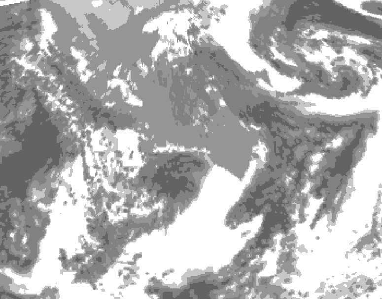 GDPS total cloud 204 hour forecast chart for Canada based on 2025/04/22 1200Z data