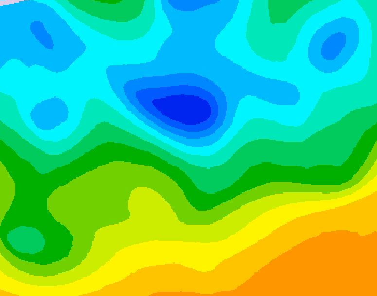 GDPS 500 millibar geopotential height 066 hour forecast chart for Canada based on 2025/04/23 0000Z data