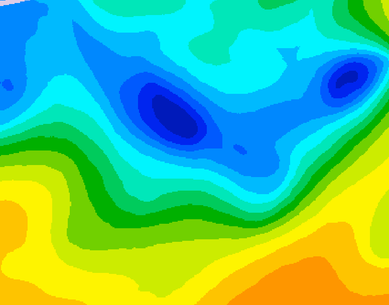 GDPS 500 millibar geopotential height 180 hour forecast chart for Canada based on 2025/04/23 0000Z data