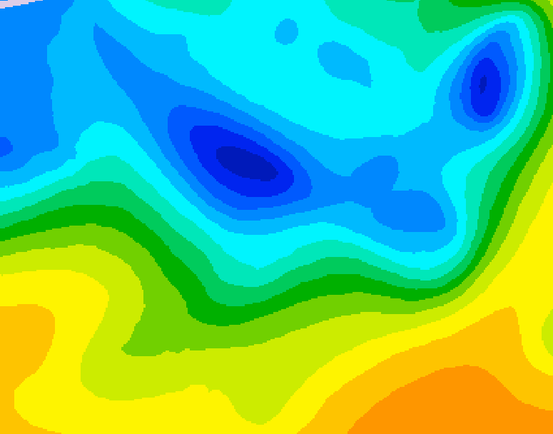 GDPS 500 millibar geopotential height 192 hour forecast chart for Canada based on 2025/04/23 0000Z data