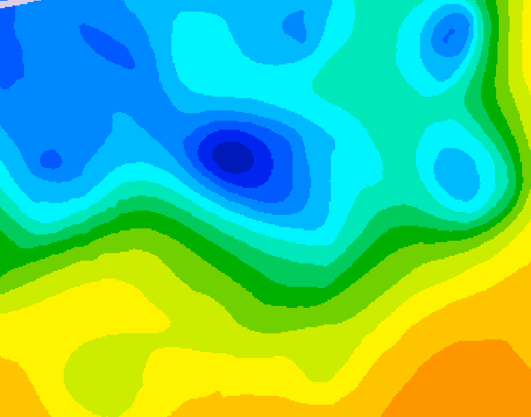 GDPS 500 millibar geopotential height 216 hour forecast chart for Canada based on 2025/04/23 0000Z data
