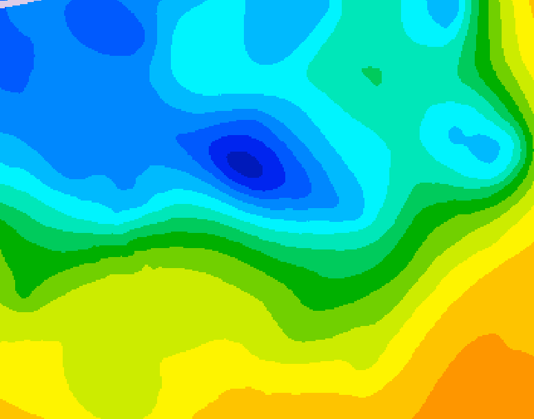 GDPS 500 millibar geopotential height 228 hour forecast chart for Canada based on 2025/04/23 0000Z data