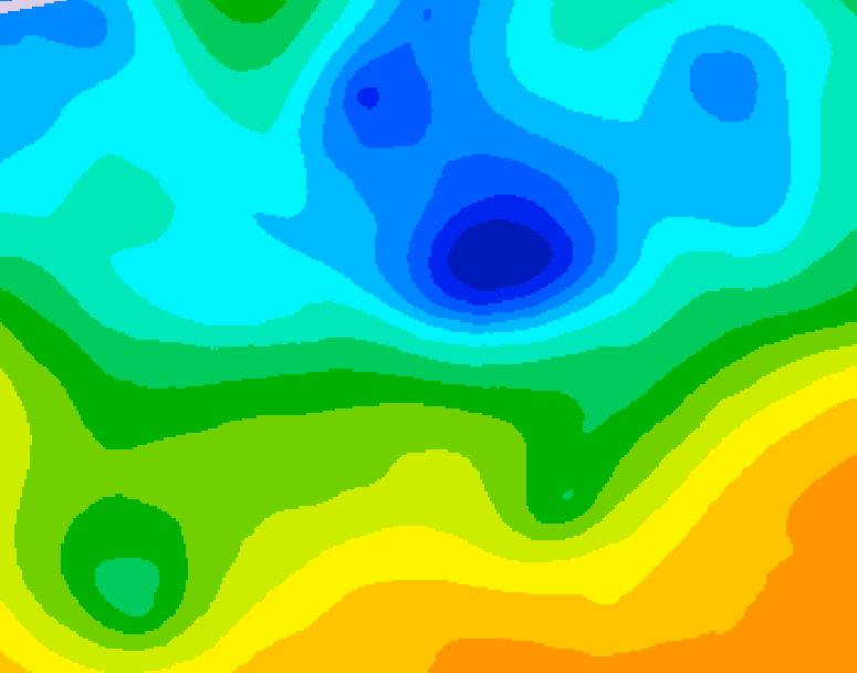 GDPS 500 millibar geopotential height 078 hour forecast chart for Canada based on 2025/04/23 1200Z data