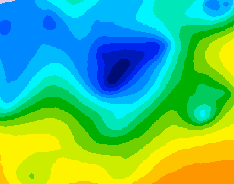GDPS 500 millibar geopotential height 192 hour forecast chart for Canada based on 2025/04/23 1200Z data