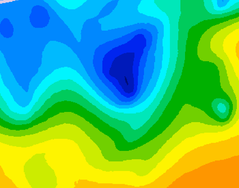 GDPS 500 millibar geopotential height 204 hour forecast chart for Canada based on 2025/04/23 1200Z data