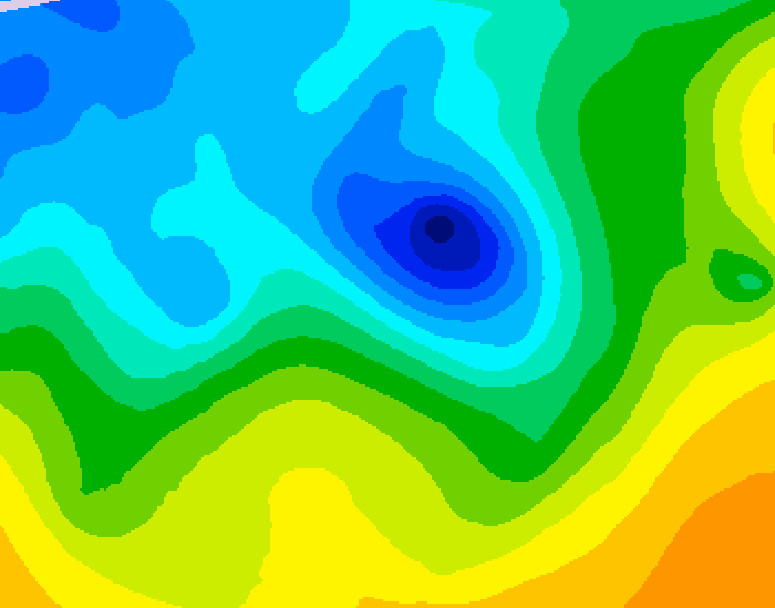 GDPS 500 millibar geopotential height 228 hour forecast chart for Canada based on 2025/04/23 1200Z data