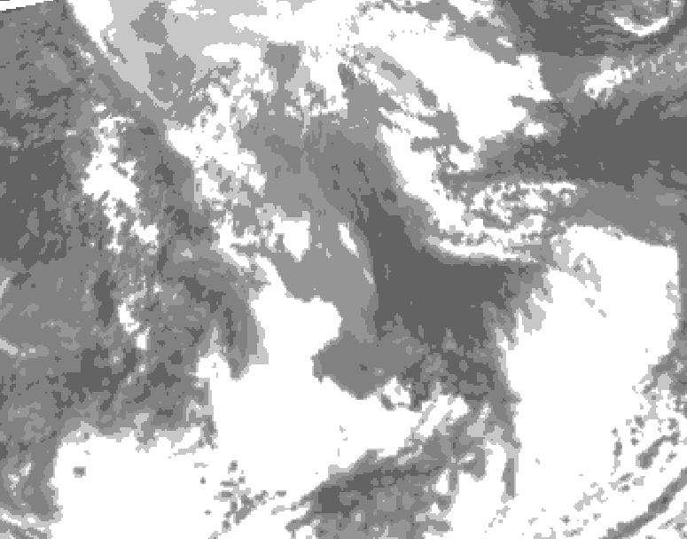 GDPS total cloud 162 hour forecast chart for Canada based on 2025/04/23 0000Z data
