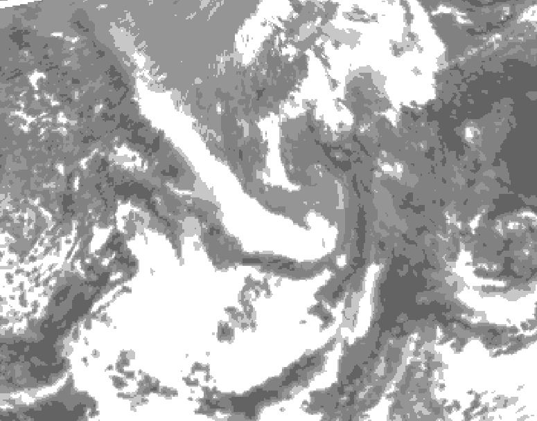 GDPS total cloud 216 hour forecast chart for Canada based on 2025/04/23 1200Z data