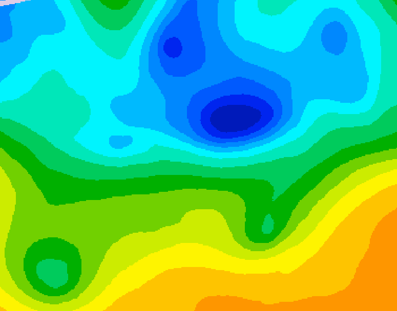 GDPS 500 millibar geopotential height 066 hour forecast chart for Canada based on 2025/04/24 0000Z data