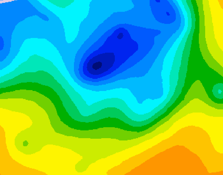 GDPS 500 millibar geopotential height 156 hour forecast chart for Canada based on 2025/04/24 0000Z data