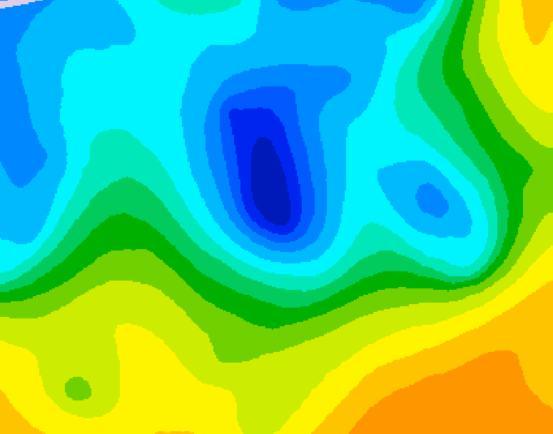 GDPS 500 millibar geopotential height 180 hour forecast chart for Canada based on 2025/04/24 0000Z data