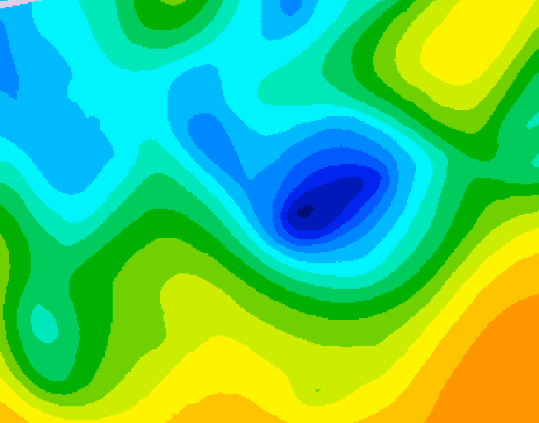 GDPS 500 millibar geopotential height 216 hour forecast chart for Canada based on 2025/04/24 0000Z data