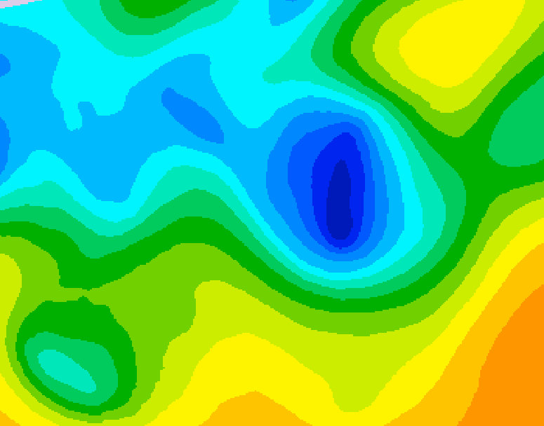 GDPS 500 millibar geopotential height 228 hour forecast chart for Canada based on 2025/04/24 0000Z data