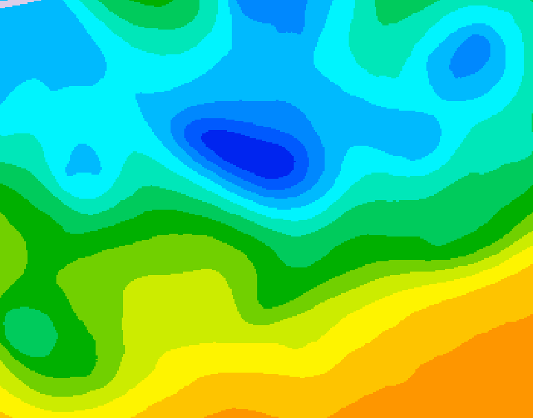 GDPS 500 millibar geopotential height 030 hour forecast chart for Canada based on 2025/04/24 1200Z data