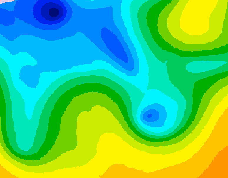 GDPS 500 millibar geopotential height 216 hour forecast chart for Canada based on 2025/04/24 1200Z data