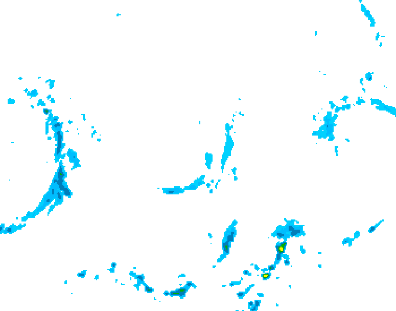 GDPS precipitation 180 hour forecast chart for Canada based on 2025/04/24 1200Z data