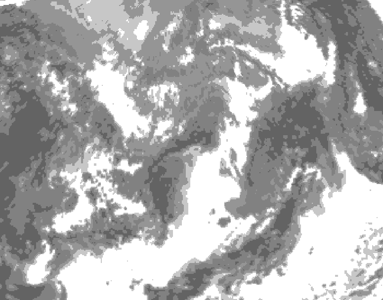 GDPS total cloud 156 hour forecast chart for Canada based on 2025/04/24 0000Z data