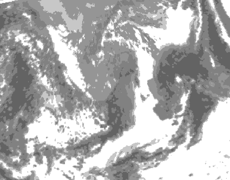 GDPS total cloud 168 hour forecast chart for Canada based on 2025/04/24 0000Z data